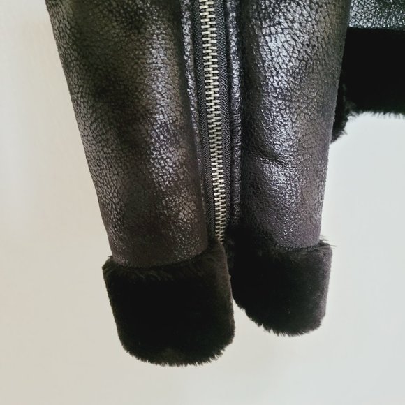 JOE FRESH BLACK WARM MOTO JACKET - Picture 5 of 10